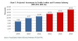Projected Investment in Textile Leather and Footwear Industry 2009 -2014